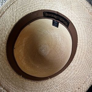 Vintage Goorin Bros Belted Straw Round Hat, Size Medium